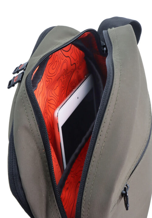 Shoulder bag with flap khaki (Geyser)